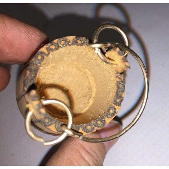 Small Miniature Wooden Hanging Bucket with Metal handle - Picture 7 of 7